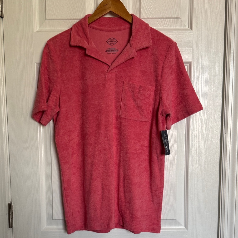 Men's Pink Terry Cloth Shirt